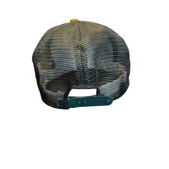 Oakland Athletics Baseball Trucker Hat Green & Yellow Large Mesh Snapback Cap - Picture 3 of 10